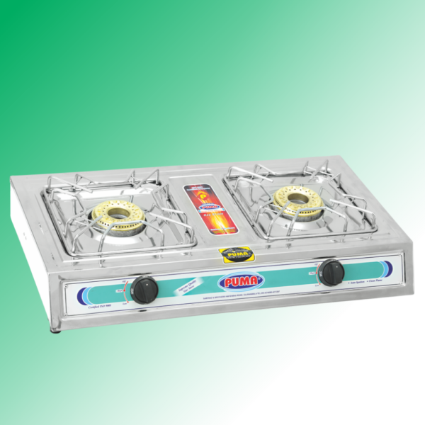 Puma Sanyo Megnate Steal Double burner Auto Switch Gas Stove Avalible in Sui Gas & Cylinder Gas